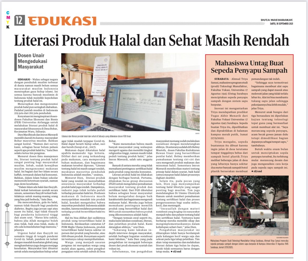 Literasi Produk Halal dan Sehat masih rendah