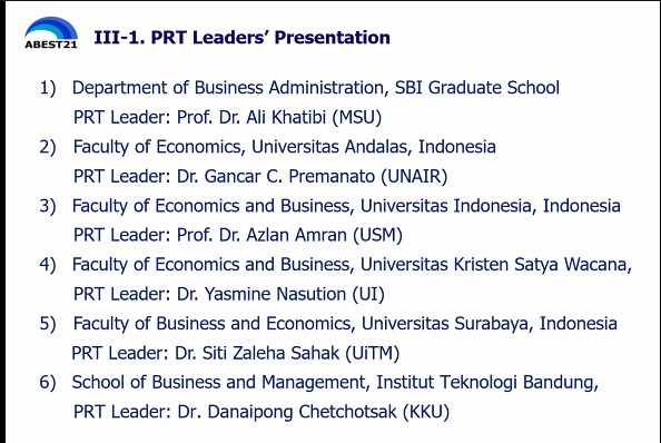 Pertanggungjawaban PRT Leader ABEST21 4